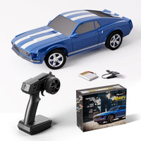Racent 1:64 RC Racing Car with Gyro, 4WD, Full Proportional Control, Black