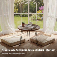 Foldable Round &coffee Table Lightweight Household Furniture Anti-Slip Feet