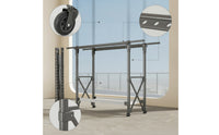 Wheeled Clothes Drying Rack with Wheels Rolling Clothes Drying Rack Space-Saving Freestanding for Balcony, Apartment