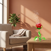 Rose incense Burner Alloy Rose Scent Holder Elegant Decorative Ornament for Desk