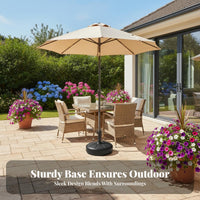 Water Fillable Umbrella Base Stable Outdoor Umbrella Weight Base Heavy Duty Parasol Stand for Garden, Backyard, Poolside