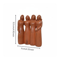 Figurine with Wood-Grain Finish Tabletop Resin Figurine Artful for Mantel