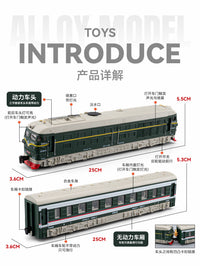 东风4B火车仿真高铁模型电动行驶单双节轨道列车儿童玩具火车摆件