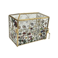 Wedding Card Box Gold-Tone Card Box with Slot Classic for Bridal Shower