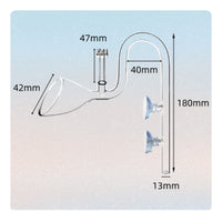 Aquarium Surface Skimmer Pipe Perfectly Transparent Bell Shaped Outflow Pipe