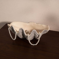 Clamshell Decor Bowl Artistic Asymmetry Clam-Shaped Decor Bowl Texture Table Ornament for Homestay