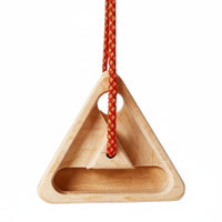2 Pieces Long-Lasting Wood Rock Climbing Finger Board Non-Slip Wooden Climbing Triangles Skin Friendly for Climbers, Athletes, Home Gym