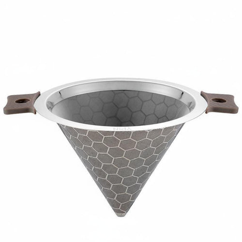 Reusable Milk Tea Filter Double Handles Double Handle Cone Strainer Easy To
