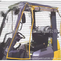 跨境适用于微挖车衣小型挖掘机叉车驾驶室保暖棚透明防风车棚