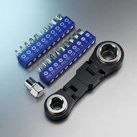 26 in 1 Socket Bit Set Compact Mini Portable Wrench Set Ratcheting Mini Ratchet Wrench Kit for Repair