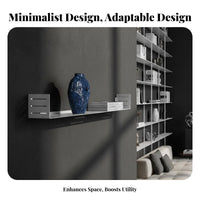 Floating Shelf Minimalist Design Picture shelf Space-Saving for Bedroom, Renters