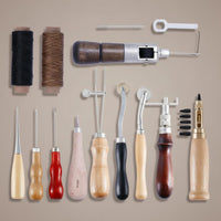 Leather Hand Sewing Kit Handmade Leatherworking Tools for Beginners