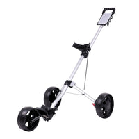 3-Wheel Golf Push Cart Lightweight Three-Wheel Golf Cart Ergonomic Portable for Golfers, Practice Days