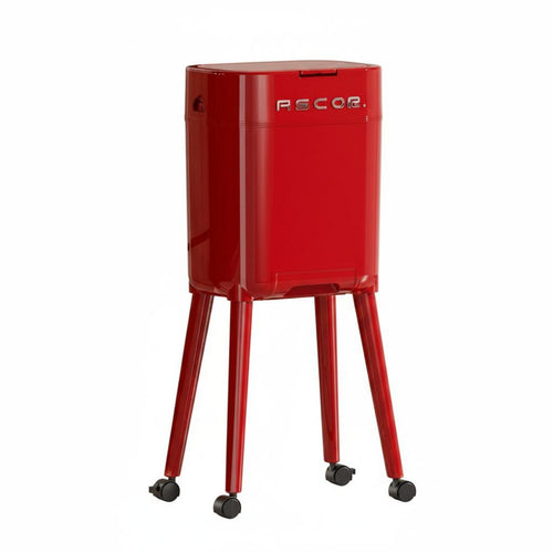 Rolling Waste Bin with Lid Large Capacity Tall Trash Can with Legs for Office