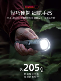 硕森2026新款强光充电手电筒超亮户外登山夜爬超长续航大容量便携