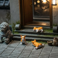 Corgi Miniature Model Gift Suggestion Mini Dog Statue Long-Lasting for Terrarium