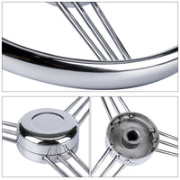 Stainless Steel Steering Wheel for Speedboat Fishing Boat, Marine Hydraulic Steering System Hardware