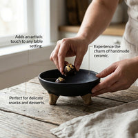 Wabi-Sabi Ceramic Dish, Minimalist Japanese Style