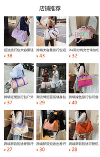 跨境简约休闲旅行袋户外登山露营斜挎收纳袋大容量轻便运动单肩包