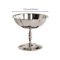 Stemmed Dessert Cup Fluted Rim Tableware Reflective Surface