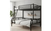 Space-Saving Metal Bunk Bed Heavy Duty Bunk Bed Sturdy Furniture Long-Lasting for Bedroom