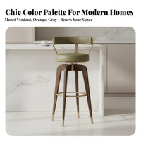 Upholstered Rotating Counter Seatingtool With Spinerest Rotating Highrear Stool Luxury Design Padded Seat for Kitchen Island