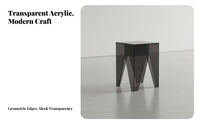 Transparent Pedestal Table Table Minimalist Design Transparent Geometric