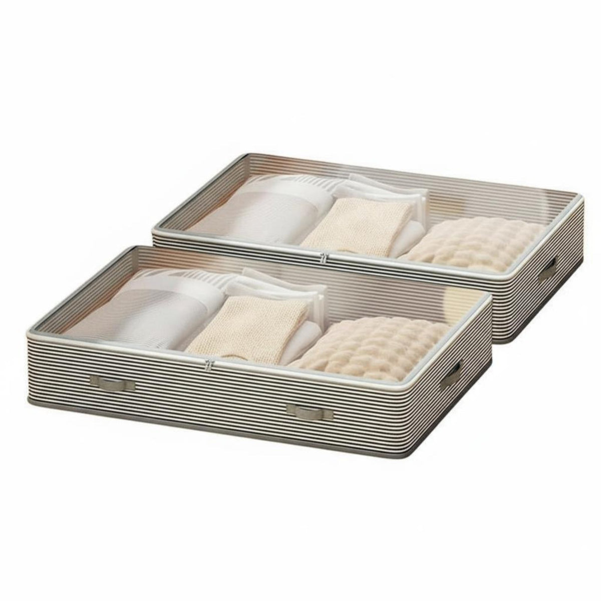 Flat Rolling Container With casters Underbed Box on Casters particlesprotective for Closet