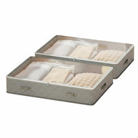 Flat Rolling Container With casters Underbed Box on Casters particlesprotective for Closet