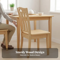 Solid Wood Construction Wooden Side Chair Chinese Design Design Slatted Back Wooden Chair Long-Lasting and Stable Seating Furniture High Weight Capacity for Homeowners, Families, Restaurant Owners, Dining Room, Kitchen, Cafe