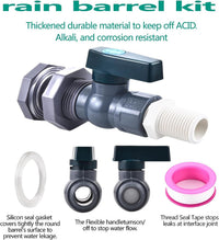 Garden Hose Connector Rain Barrel Faucet Kit 3/4 Inch PVC Bulkhead Fitting NPT to GHT