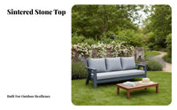 Modern and design Minimalist Deep-Seat Sofa and Chair Set Nordic Inspired Outdoor Furniture Weather-Resistant Garden Furnishing Thick paddings for hosts, homeowners, Families, Backyard, Balcony, Porch, waterside