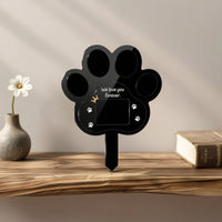 Weatherproof Paw Print Memorial Stake Easy to Install Pet Memorial Stake Decorative Pet Grave Marker Elegant for Garden