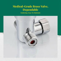 Brass mixing valve, temp control, 1/2"