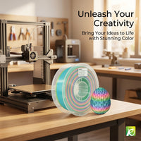 PLA Material 3D Printer Filament Silk Gradient, Consumables Rainbow for FDM, 1.75mm 1kg Spool