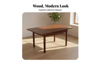 Expandable Rectangular Table with Chairs Modern Minimalist Design Expandable Dining Set Sturdy Construction for Small Areas