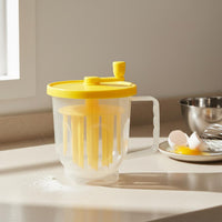 Egg Beating Cup with Handle Sturdy Manual Egg Beater Heavy Duty Hand Crank Mixer for Home Cooks