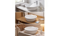 Plastic Wash Basin with Rubbing Board Round Wash Basin with Washboard Shallow Laundry Tub with Washboard Compact for Students, Parents, Bathrooms, Dorm Rooms, Apartments