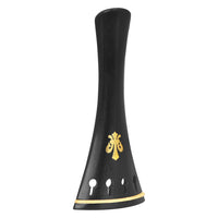 4/4 Natural Ebony Violin 4-Piece Set: Chinrest, Tailpiece, Pegs, Endpin with Brass