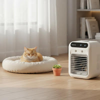 Mini Pet Air Cooler Compact Pet Spray Fan Cordless Use for Summer, Hot Weather