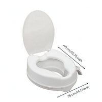 Contoured Toilet Seat Riser Easy to Clean Toilet Seat Riser with Clamp User-Friendly for Seniors, Handicapped, Home Care, Washroom