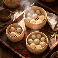 Bamboo Steamer Basket Set for Dim Sum and Dumplings