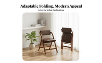 Padded Folding Chair Foldable Household Furniture with Back Support for Students