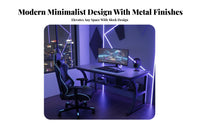 Multitier Storage Z-Leg Gaming Desk Ergonomic Design Computer Table Large Surface Workstation Headphone hanger for Students, video game enthusiasts, Bedroom, Study, Dorm Room