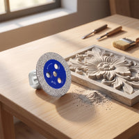 3 Pieces Diamond Saw with Flange Brazed Diamond Saw Mini Disc for Stone Carvers, Tile Installers, Angle Grinders, Workshop