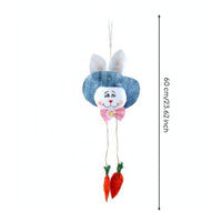 Carrot Rabbit Hanging Decoration Cute Design Easter Bunny Welcome Sign Handmade
