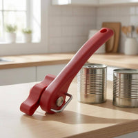 No Edges Safety Can Opener Non-Slip Grip Safe Cut Can Opener Ergonomic Handle for Seniors, Camping, RV, Picnics