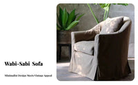 Single-Seater Sofa Rustic Minimalism Look Upholstered Study Seat Removable and Cleanable Cover Minimalist Design for Adults