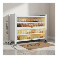 Multi-Layer Footwear Storage Unit Dust-Shielded Large Capacity Metal Footwear Storage Unit Sturdy and Sturdy for Homeowners, Apartment Dwellers