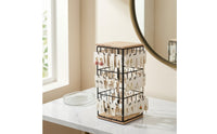 Earring Holder with Wood Foundation areaSaving Jewelry Stand Holder with Hooks Compact Jewelry Display for Vanity